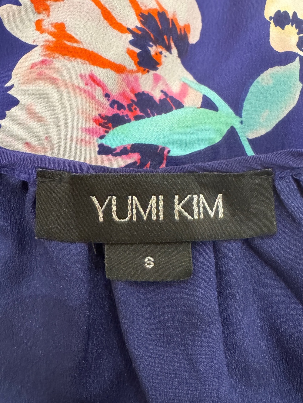NWOT Yumi Kim Silk Floral Shift Dress Small Bell Sleeve Boho Cocktail Mini - Picture 8 of 11